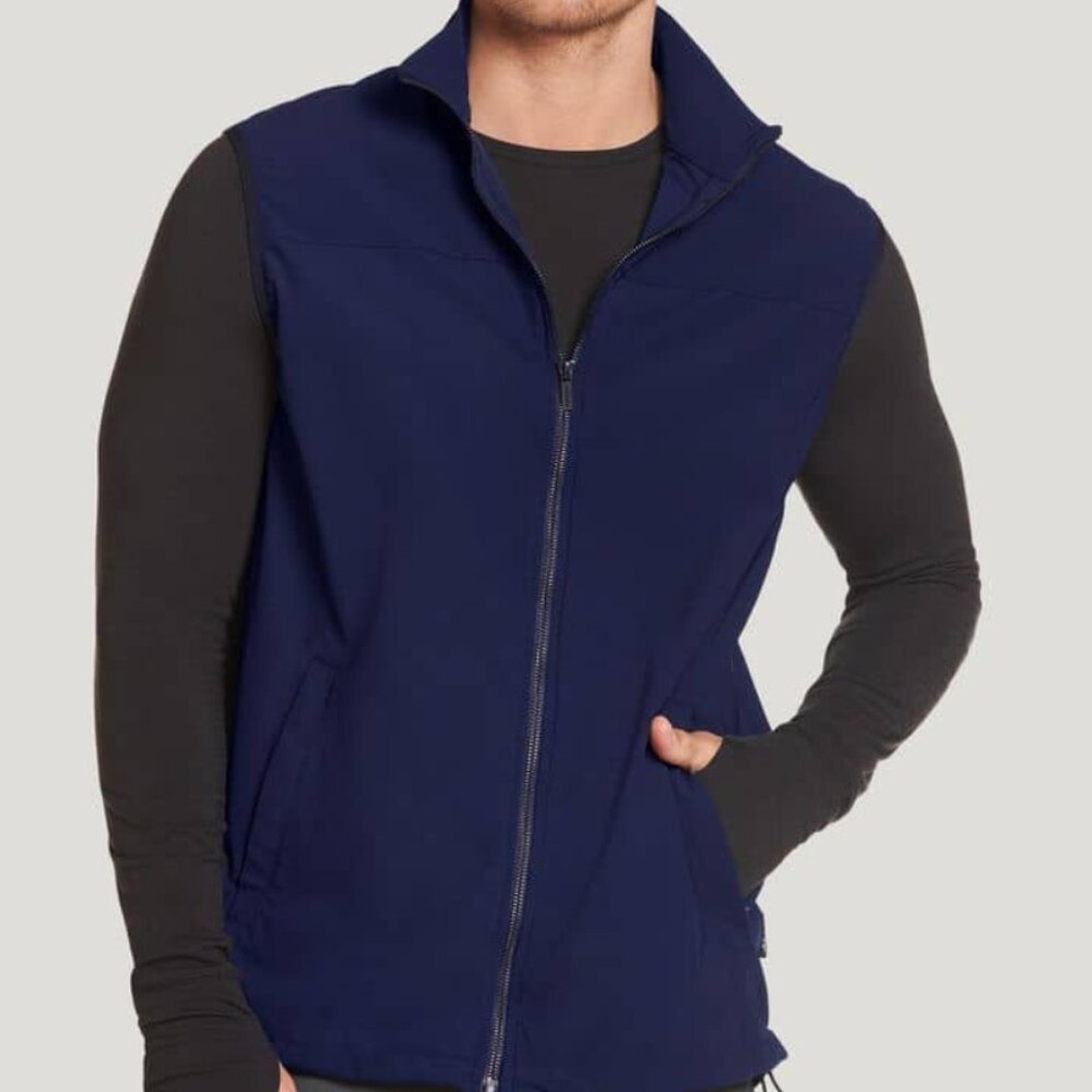 Jockey® Eco Active Stretch Woven Vest, Night Blue, Large, NWOT